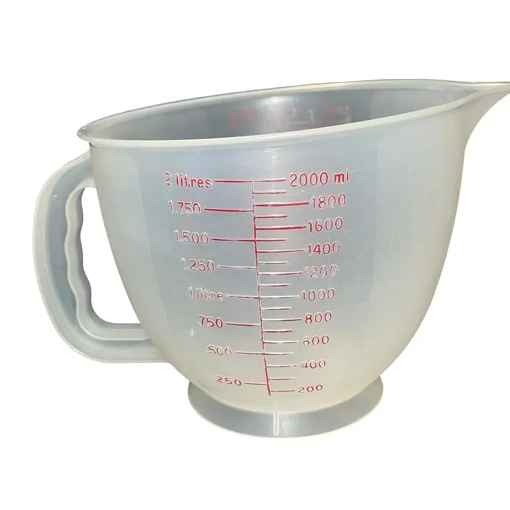 Vintage Tupperware Mix-N-Stor 8 Cup Measuring Pitcher 2L Red Letters 500 USA